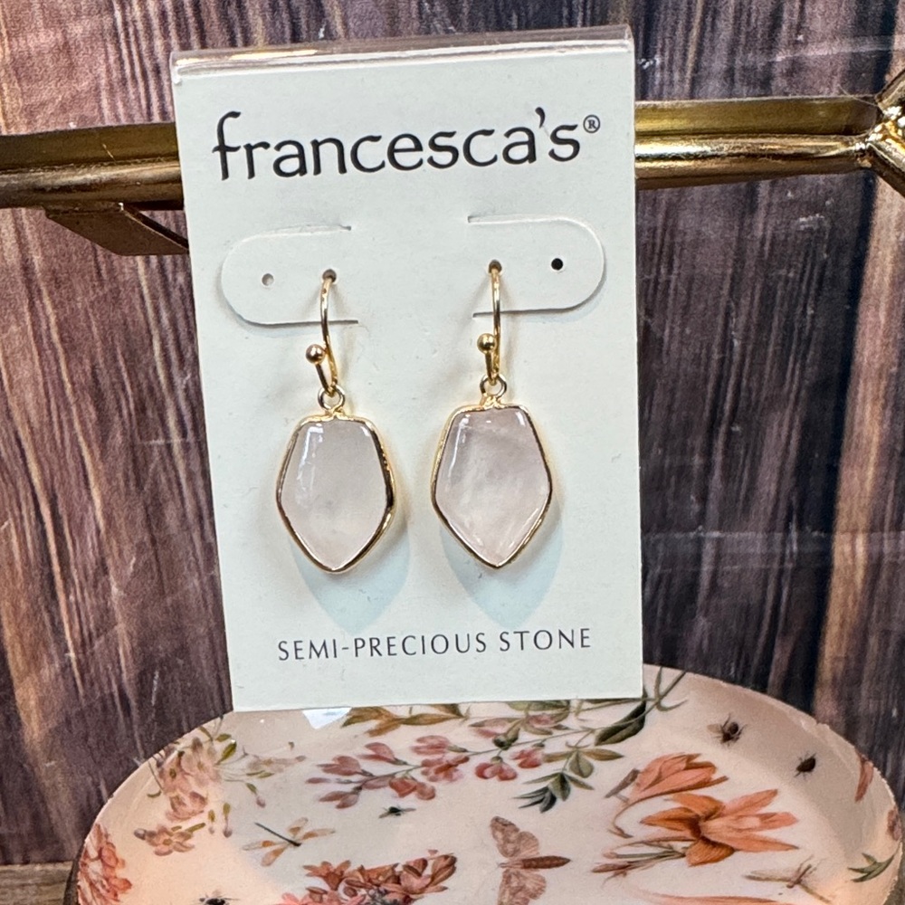 Francesca's Gold Tone Drop Earrings - Picture 3 of 3